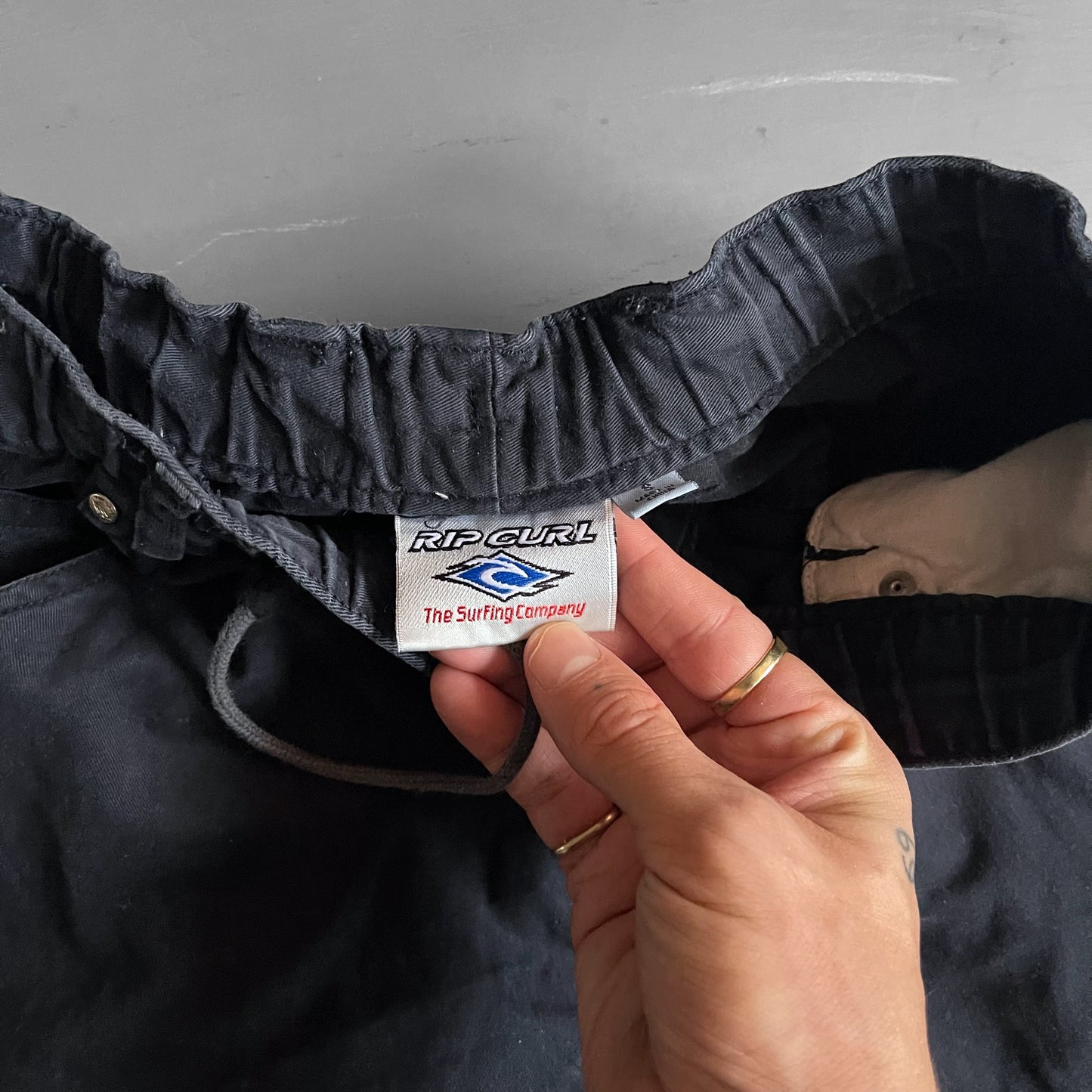 2000s Rip Curl baggy drawstring trousers (34 waist)