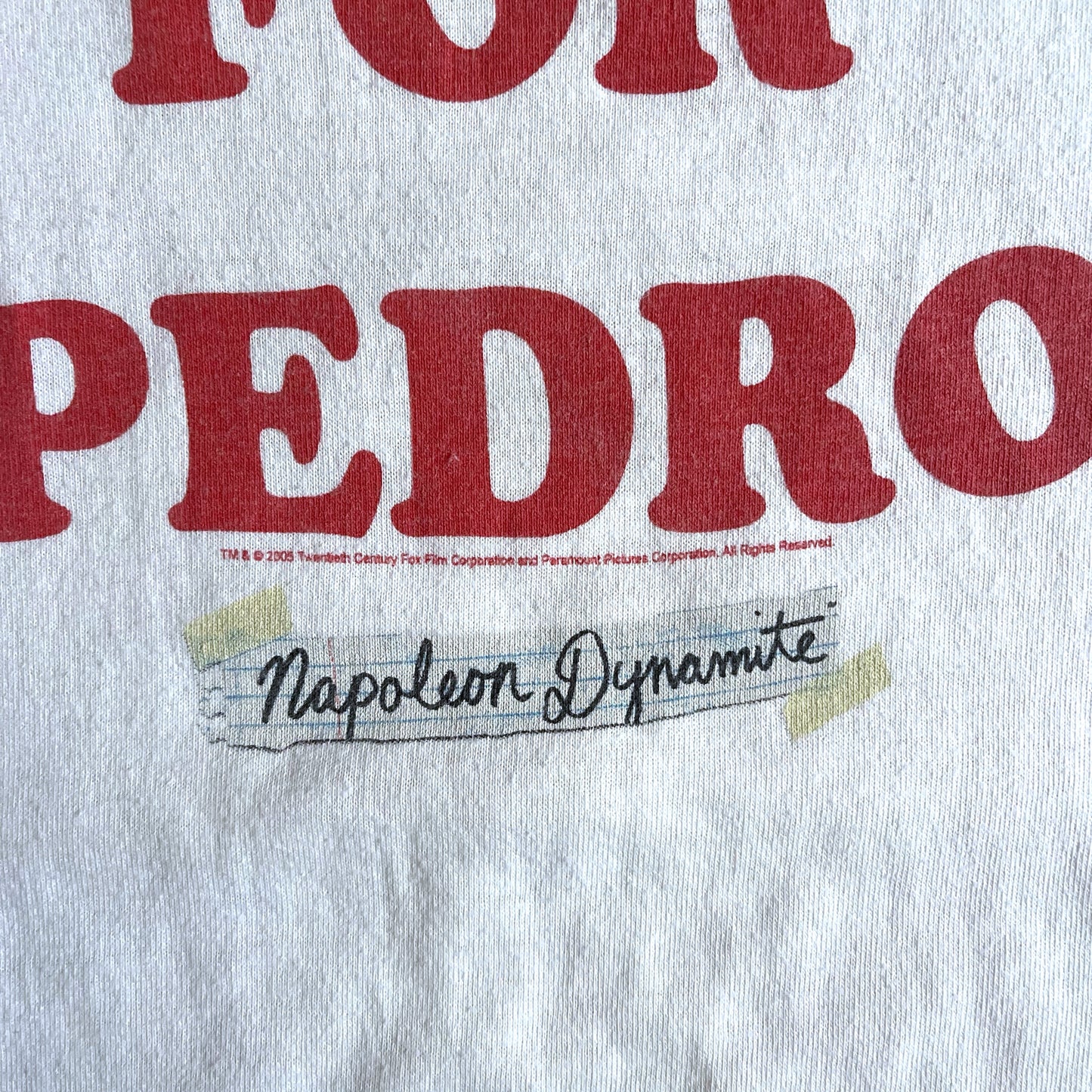 2005 Napoleon Dynamite vote for Pedro ringer T-shirt (L)