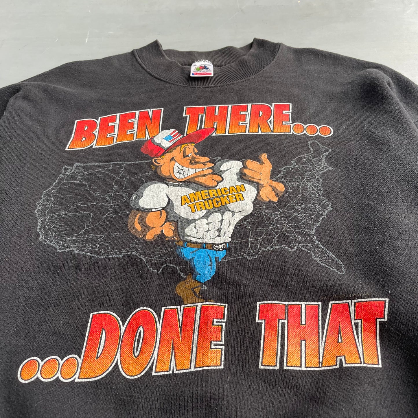 1990s Been there done that American trucker sweatshirt (L/XL)