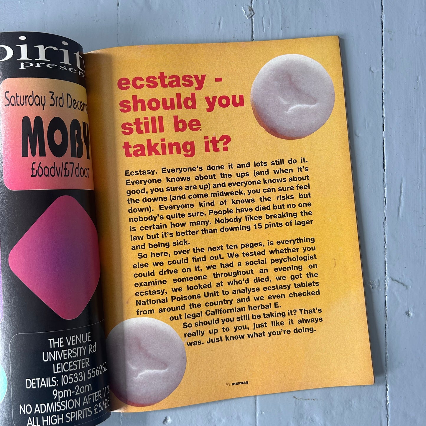 1994 Ecstasy Mixmag magazine