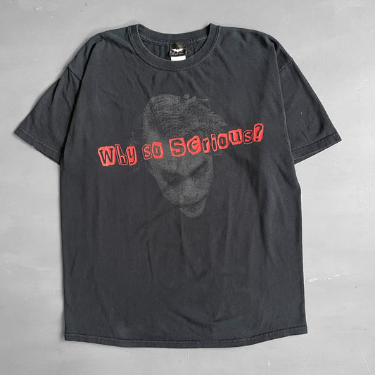 2000s Dark Knight Joker why so serious T-shirt (L)