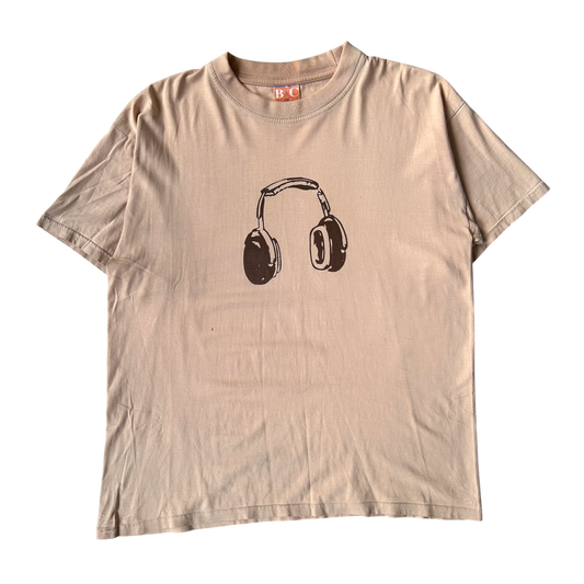 2000s Headphones graphic T-shirt (L)