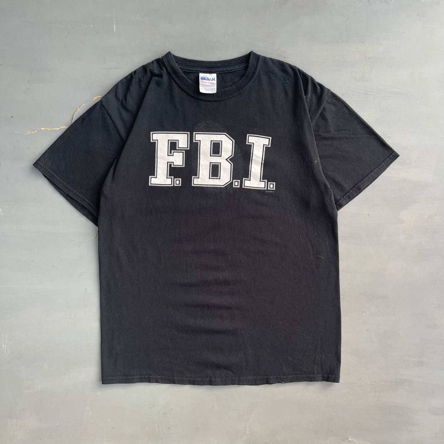 Early 2000s FBI finger print T-Shirt (M)