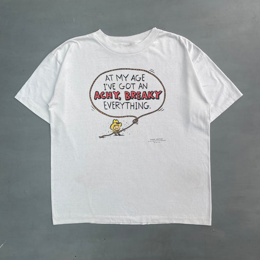 1990s at my I’ve I’ve got an achy breaky everything slogan T-shirt (XL)