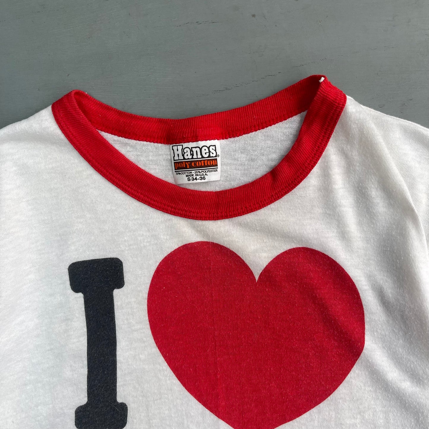 1990s I love New York babydoll T-Shirt (xs)