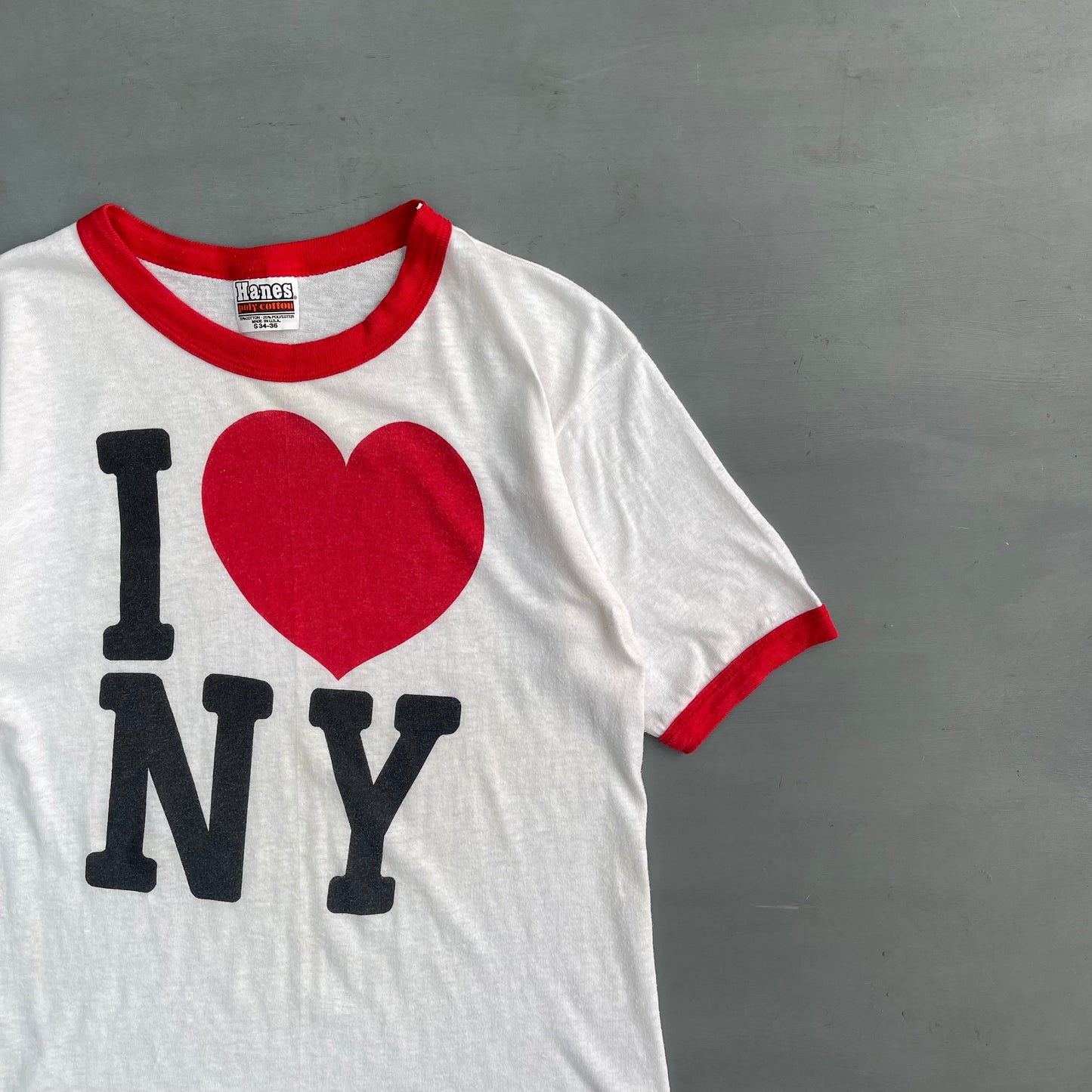 1990s I love New York babydoll T-Shirt (xs)