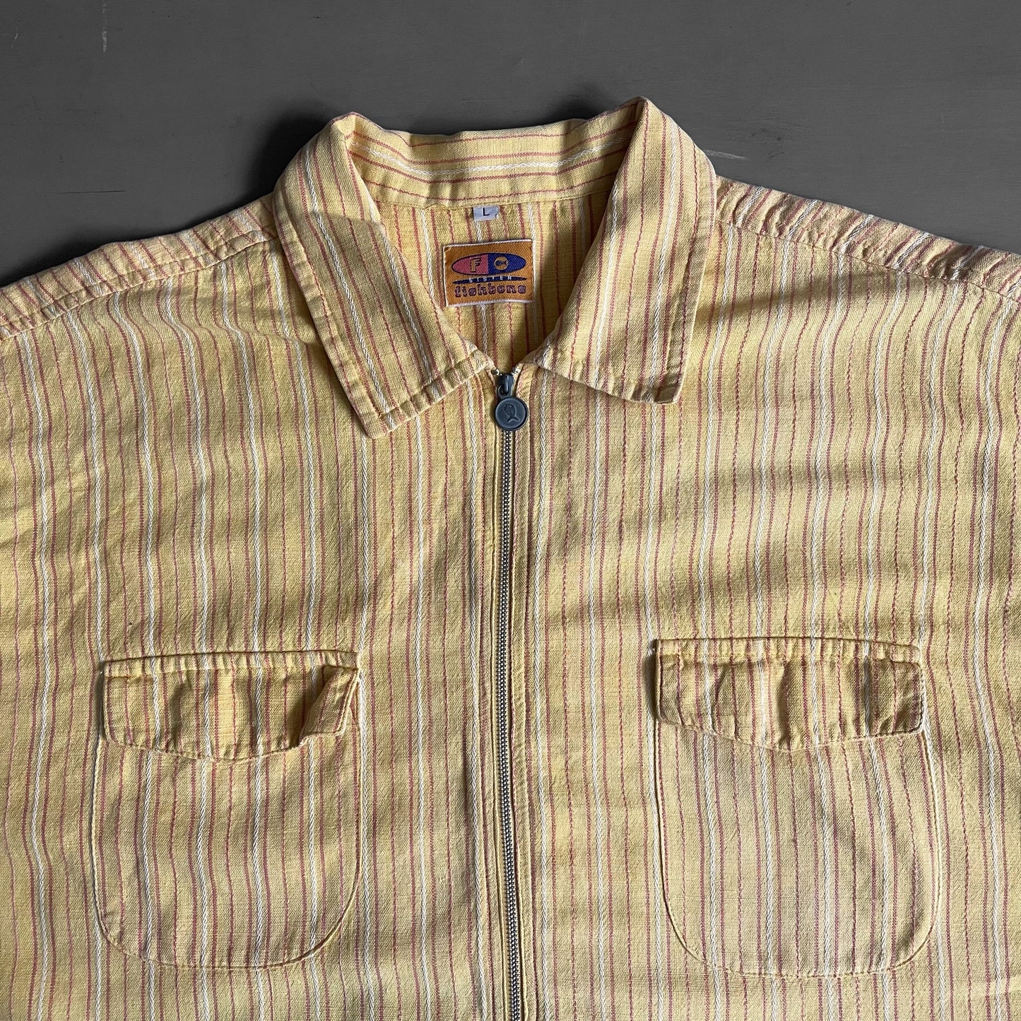 1990s FISHBONE zip shirt (L/XL)