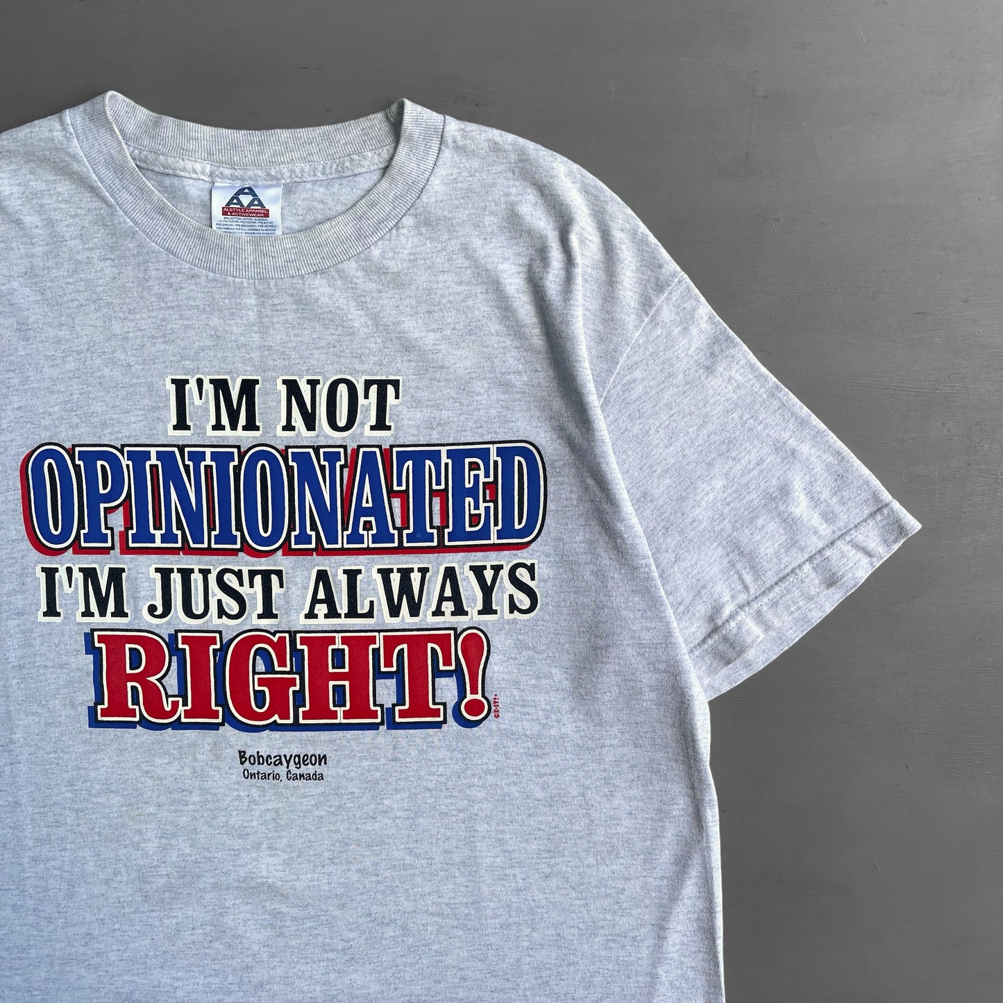 1990s I’m not opinionated I’m just always right slogan T-Shirt (L)