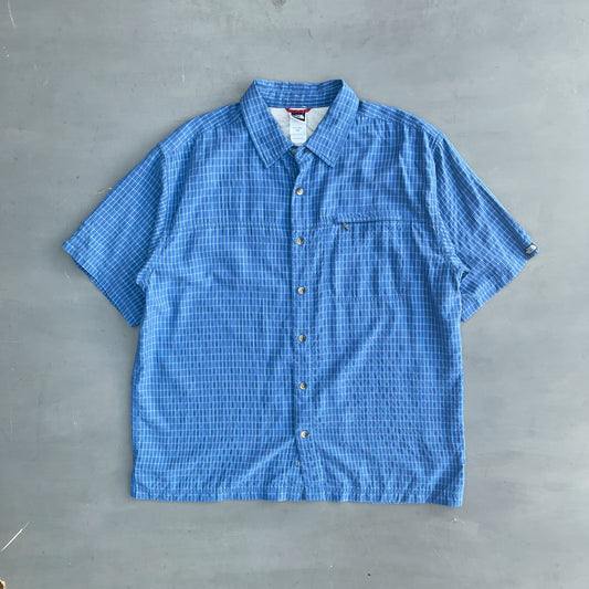 2000s North Face checked short sleeve shirt (XL)