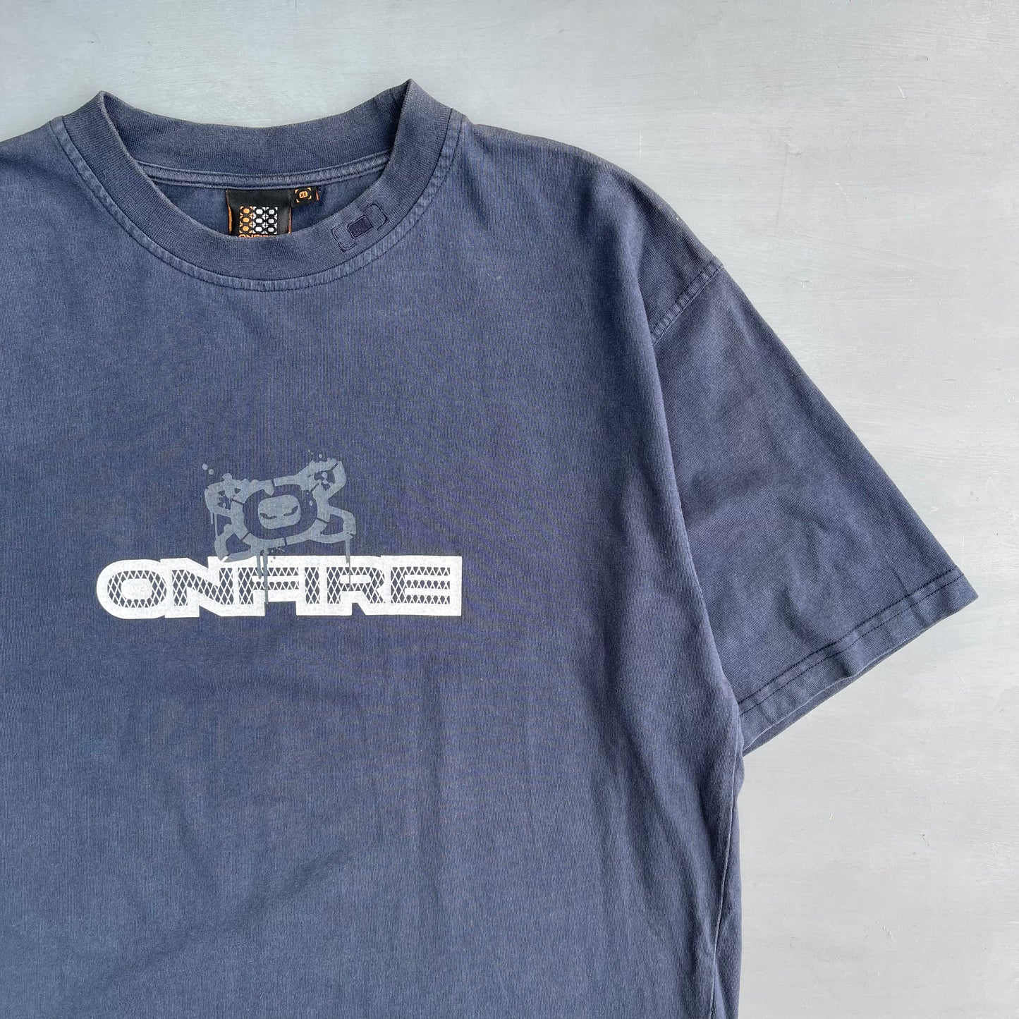 Early 2000s on fire spell out T-Shirt (L)