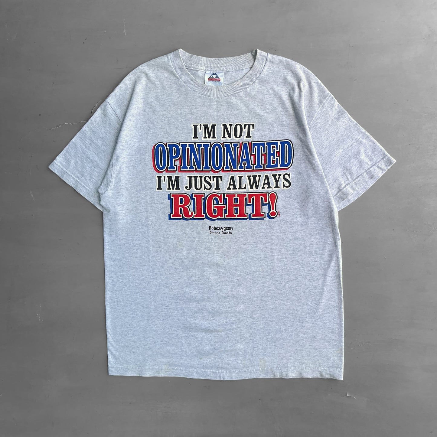 1990s I’m not opinionated I’m just always right slogan T-Shirt (L)