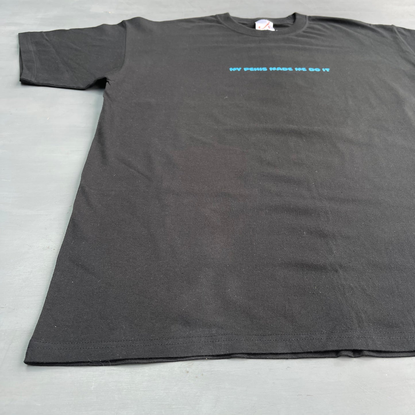 Early 2000s My penis made me do it slogan T-Shirt (XL)