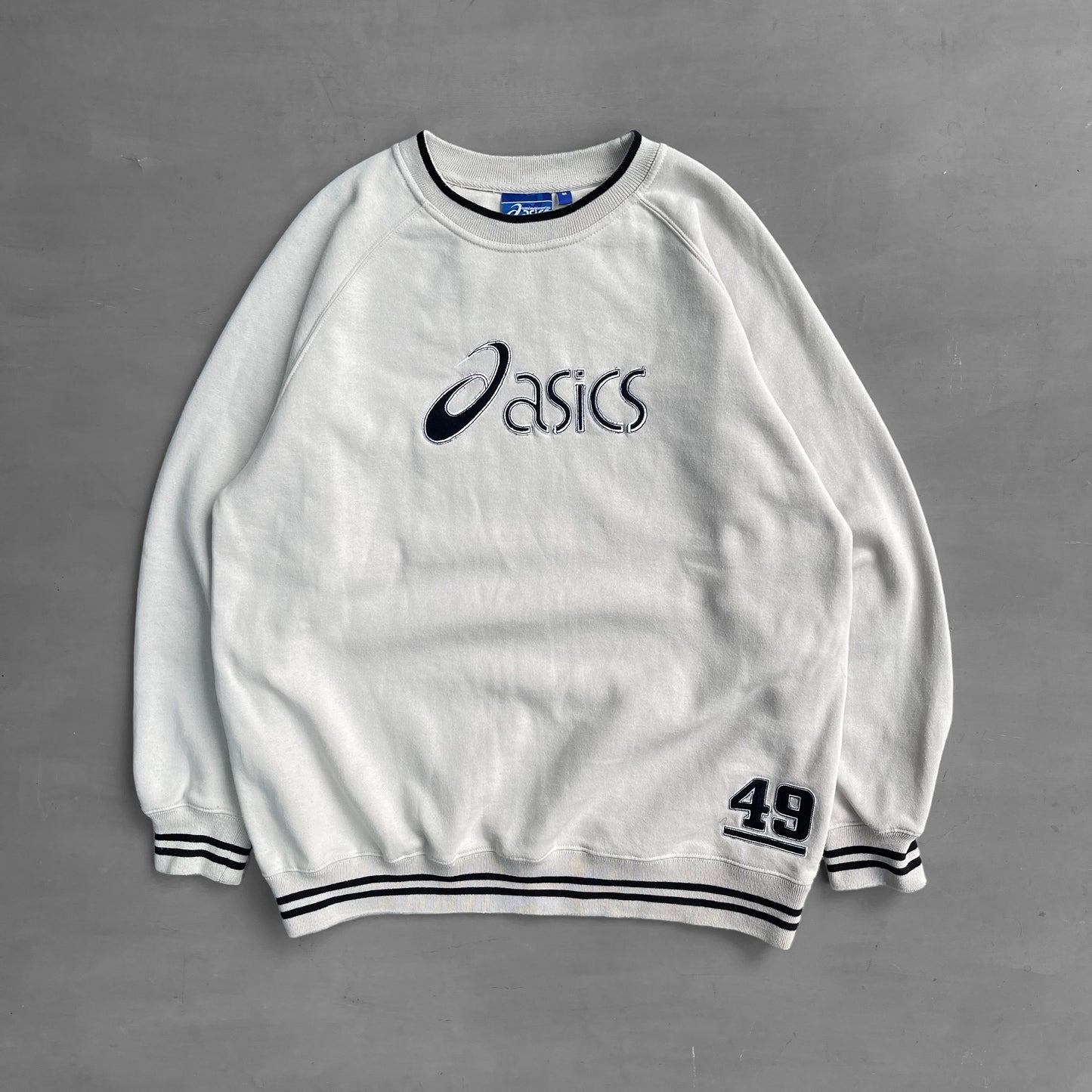 1990s ASICS spell out jumper (L/XL)