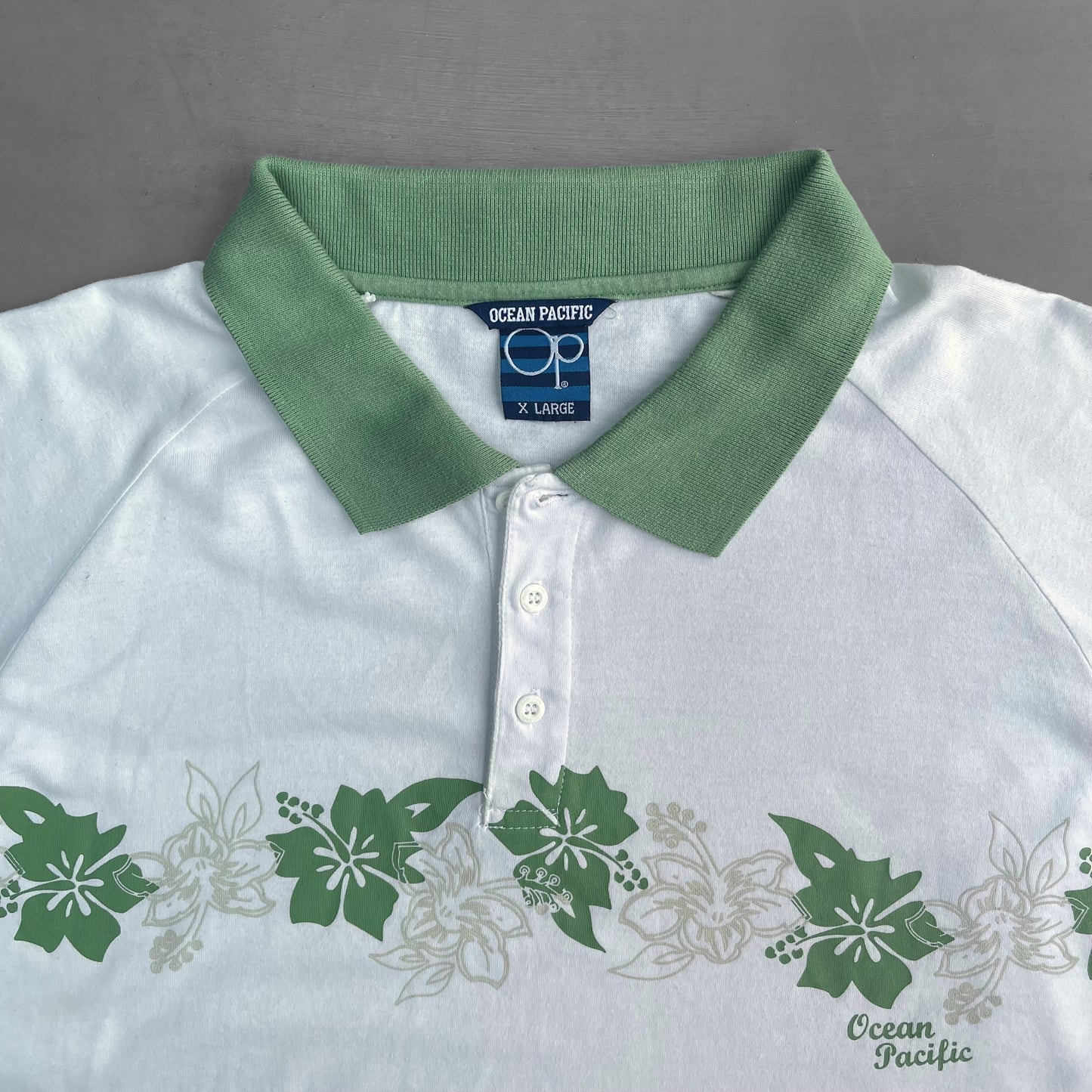 1990s Ocean pacific polo shirt (L)