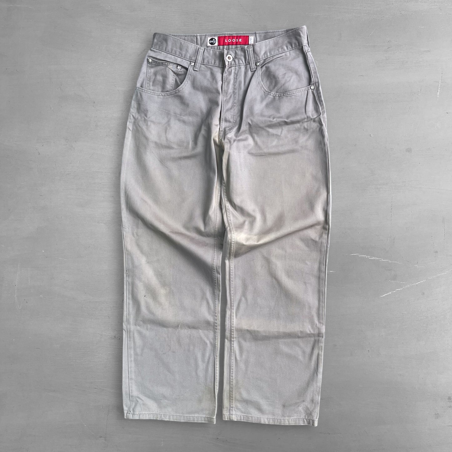 1990s Levi’s SilverTab loose grey jeans (32 waist)