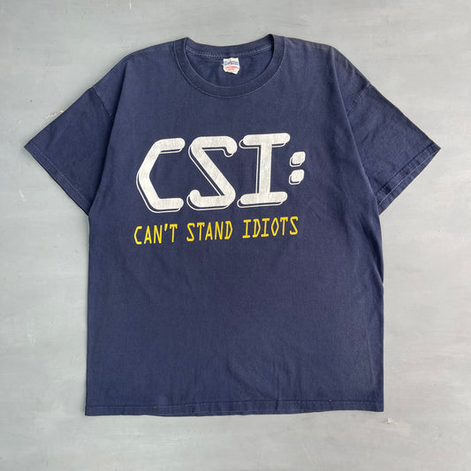 Early 2000s CSI: can’t stand idiots parody T-Shirt (L)