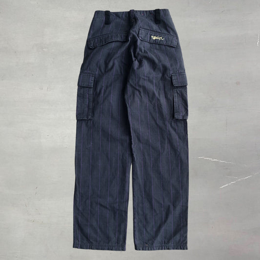 Early 2000s Quiksilver striped utility baggy trousers (30 x 32)