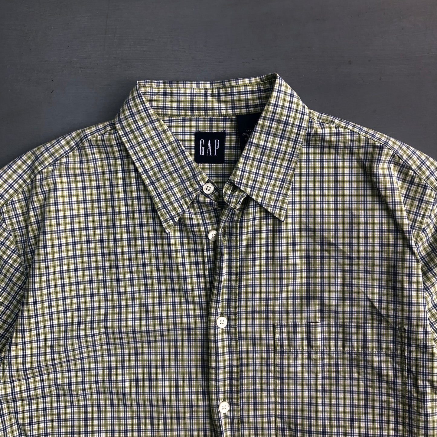 90s short sleeve checked Gap shirt (L)