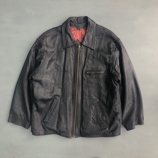 Vintage early 90s leather jacket (L/XL)