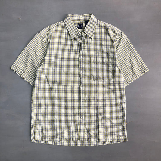 90s short sleeve checked Gap shirt (L)