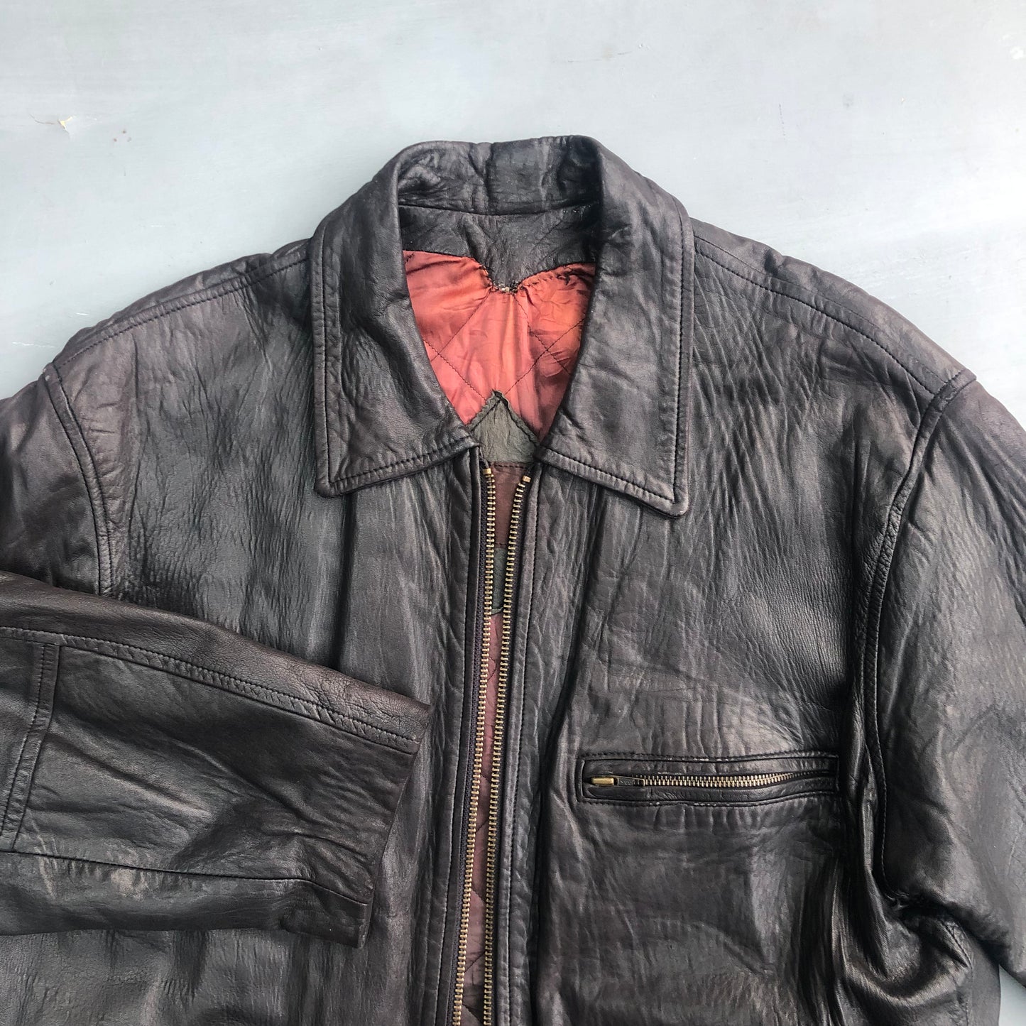 Vintage early 90s leather jacket (L/XL)