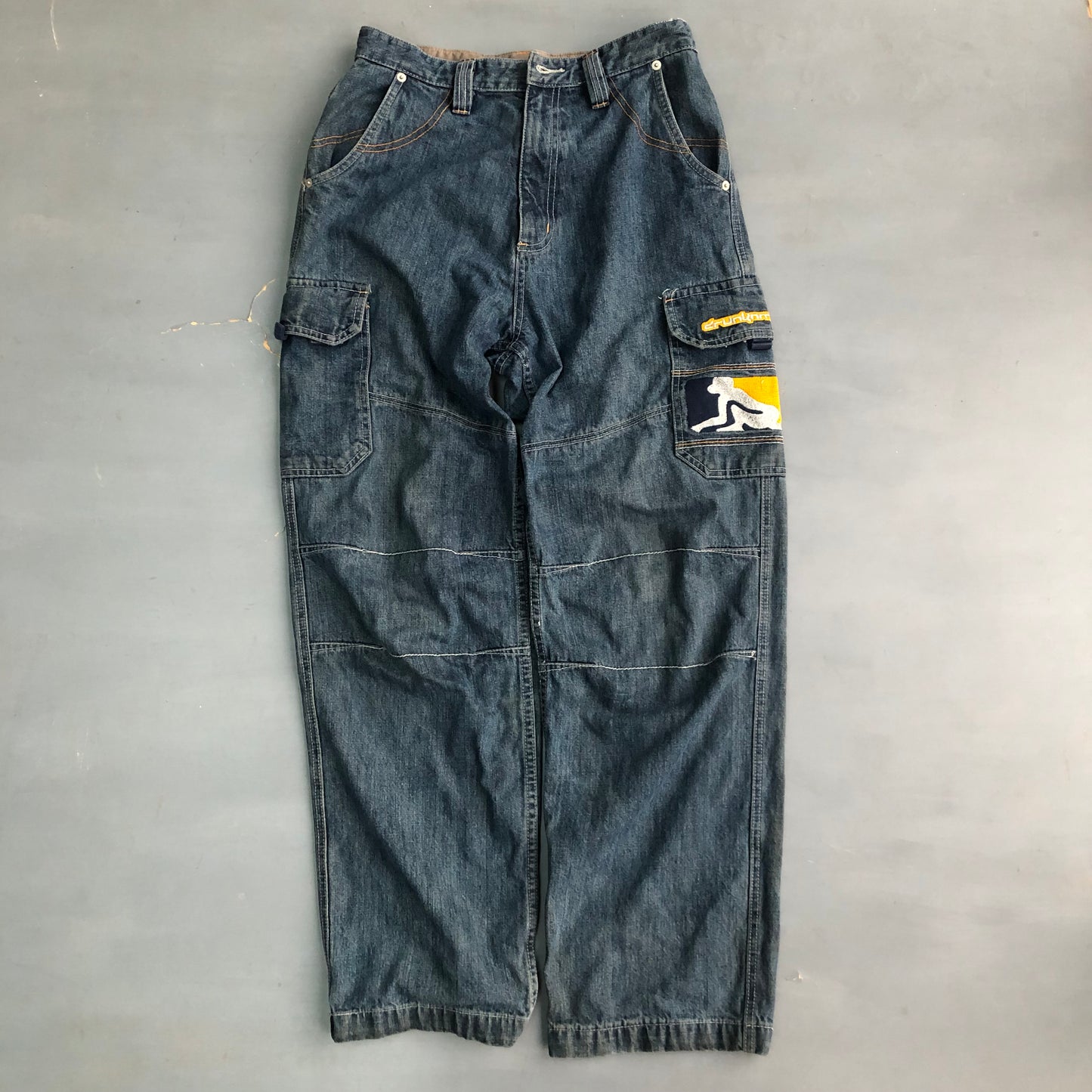 Early 2000s Drunkmunkey utility jeans (30 waist)